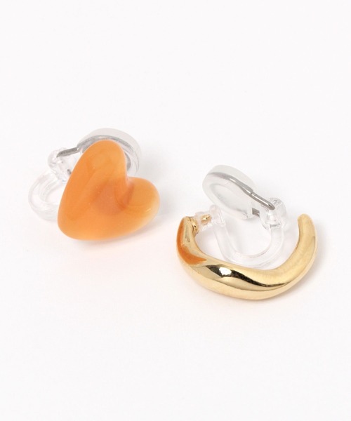 niko and...（ニコアンド）の「クッションクリップ2セットイヤリング（イヤリング・レディース・ブラウン/ベージュ/オレンジ/グレー/ホワイト/パープル/アイボリー/グリーン・0）」の9枚目の写真