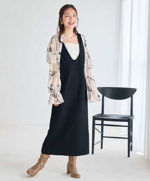 Juze(ジュゼ)の「ソフトヒールショートブーツ(ブーツ・レディース・オフホワイト/ブラック/ベージュ/ブラック系その他・S/M/L)」の8枚目の写真