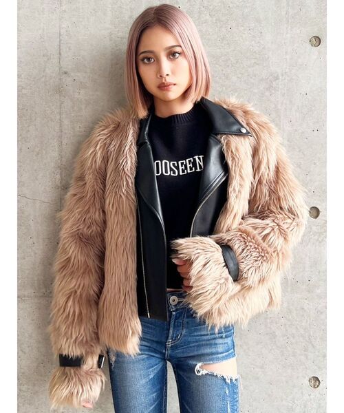 GYDA（ジェイダ）の「LOOSEENDSクルーネックニットTOPS（ニット/セーター・レディース・ブラック/ダークグリーン/オフホワイト・FREE）」の10枚目の写真