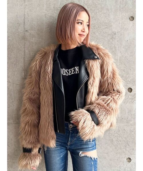 GYDA（ジェイダ）の「LOOSEENDSクルーネックニットTOPS（ニット/セーター・レディース・ブラック/ダークグリーン/オフホワイト・FREE）」の11枚目の写真