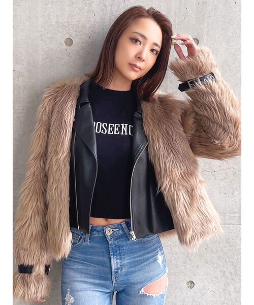 GYDA（ジェイダ）の「LOOSEENDSクルーネックニットTOPS（ニット/セーター・レディース・ブラック/ダークグリーン/オフホワイト・FREE）」の15枚目の写真