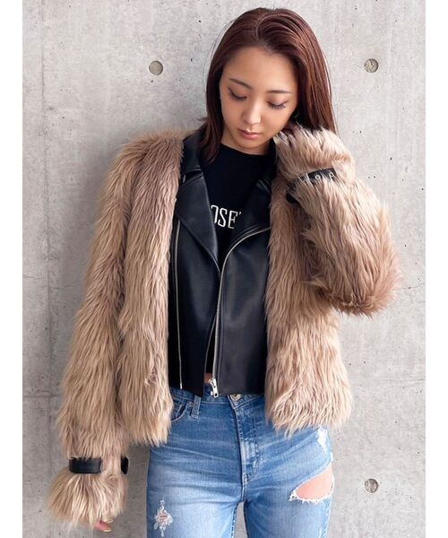 GYDA（ジェイダ）の「LOOSEENDSクルーネックニットTOPS（ニット/セーター・レディース・ブラック/ダークグリーン/オフホワイト・FREE）」の16枚目の写真