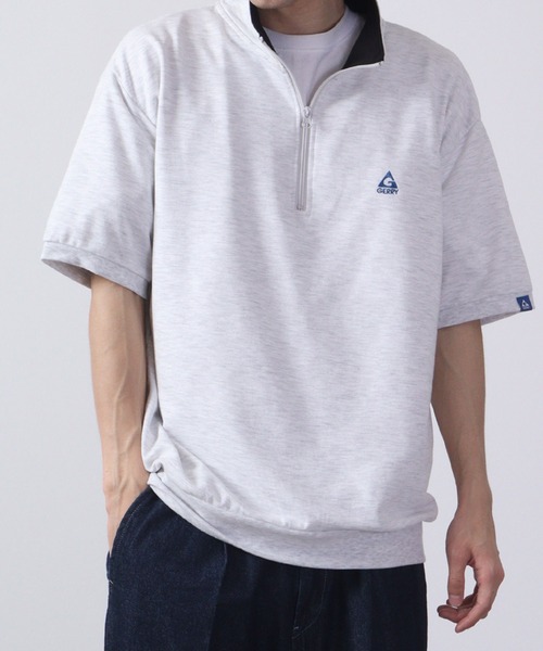GERRY(ジェリー)の「GERRY ミニ裏毛胸刺繍ハーフZIP(スウェット・メンズ・ホワイト/ブラック/アッシュグレー・M/LL/L)」の12枚目の写真
