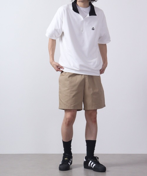 GERRY(ジェリー)の「GERRY ミニ裏毛胸刺繍ハーフZIP(スウェット・メンズ・ホワイト/ブラック/アッシュグレー・M/LL/L)」の7枚目の写真