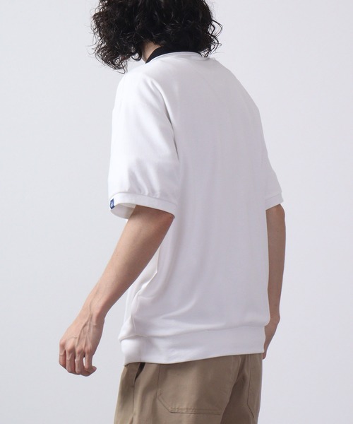 GERRY(ジェリー)の「GERRY ミニ裏毛胸刺繍ハーフZIP(スウェット・メンズ・ホワイト/ブラック/アッシュグレー・M/LL/L)」の6枚目の写真