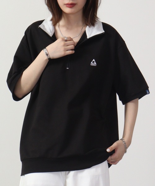 GERRY(ジェリー)の「GERRY ミニ裏毛胸刺繍ハーフZIP(スウェット・メンズ・ホワイト/ブラック/アッシュグレー・M/LL/L)」の21枚目の写真