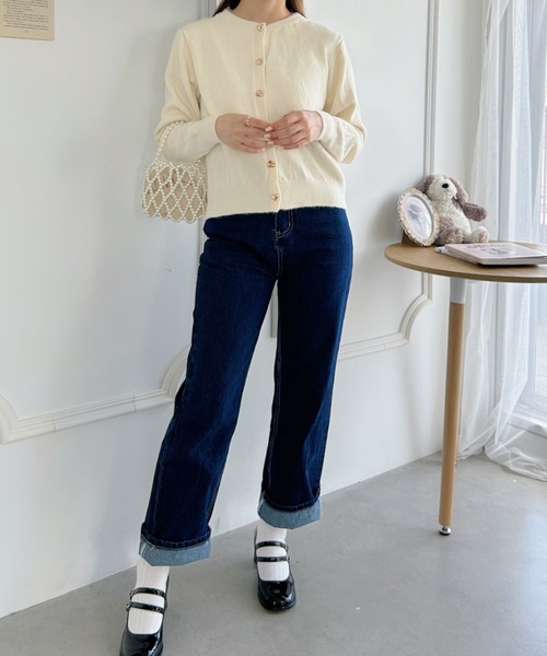 Loueme(ルエム)の「ハートボタンニットカーディガン(ニット/セーター・レディース・アイボリー/ブラック/レッド/ピンク/グレー・FREE)」の13枚目の写真