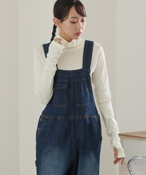 ElegChic（エレグシック）の「ハイネック指穴カットソー 長袖（Tシャツ/カットソー・レディース・チャコールグレー/ブラック/オフホワイト/カーキ/グレイッシュベージュ・3L/4L/M/L/XL）」の19枚目の写真