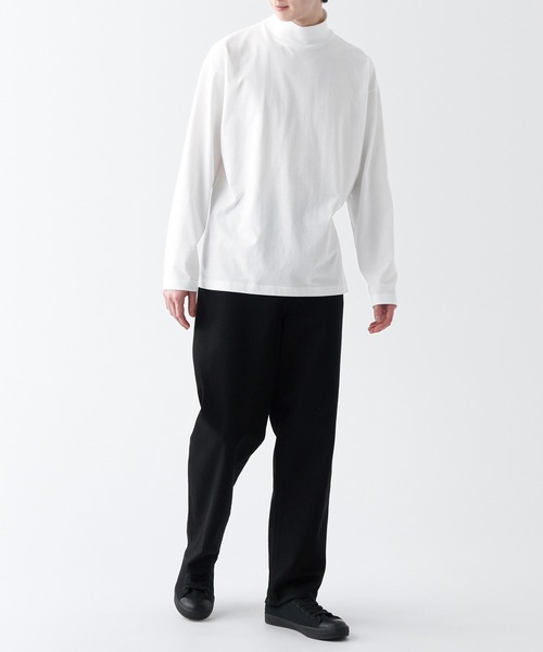 無印良品（ムジルシリョウヒン）の「起毛ハイネック長袖Ｔシャツ（Tシャツ/カットソー・メンズ・ホワイト/ダークブラウン/グレー/ダークグリーン/ネイビー系/ブラック・XS/S/L/XXL/XL/M）」の7枚目の写真