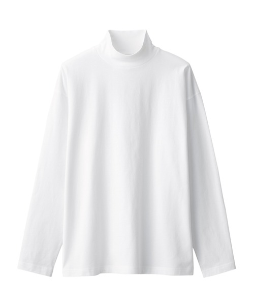 無印良品（ムジルシリョウヒン）の「起毛ハイネック長袖Ｔシャツ（Tシャツ/カットソー・メンズ・ホワイト/ダークブラウン/グレー/ダークグリーン/ネイビー系/ブラック・XS/S/L/XXL/XL/M）」の11枚目の写真