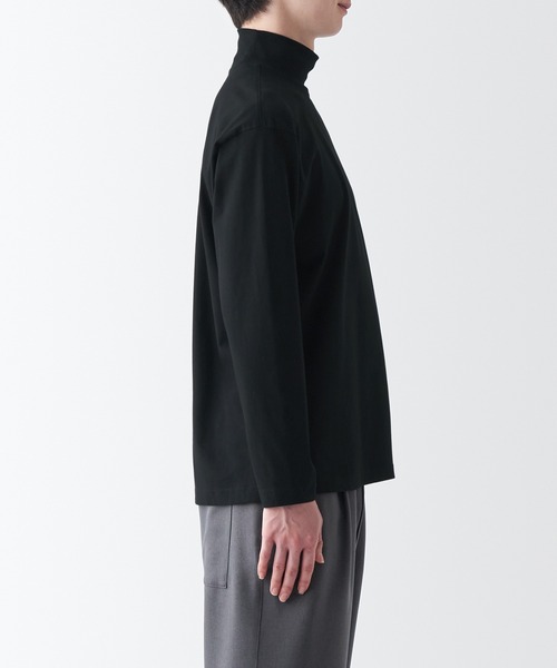 無印良品（ムジルシリョウヒン）の「起毛ハイネック長袖Ｔシャツ（Tシャツ/カットソー・メンズ・ホワイト/ダークブラウン/グレー/ダークグリーン/ネイビー系/ブラック・XS/S/L/XXL/XL/M）」の14枚目の写真