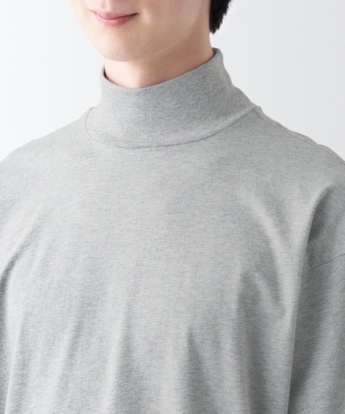 無印良品（ムジルシリョウヒン）の「起毛ハイネック長袖Ｔシャツ（Tシャツ/カットソー・メンズ・ホワイト/ダークブラウン/グレー/ダークグリーン/ネイビー系/ブラック・XS/S/L/XXL/XL/M）」の22枚目の写真