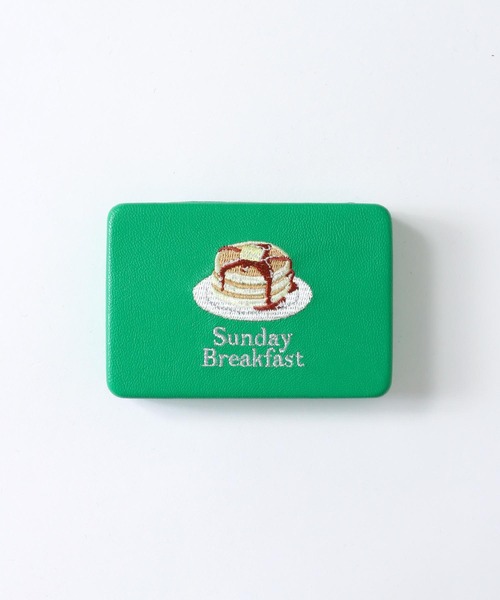 Three Four Time（ｽﾘｰﾌｫｰﾀｲﾑ）の「【JoliJoli】キャリング刺繍コンパクトミラーケース（その他小物・レディース・サックスブルー/グリーン/アイボリー/シルバー・FREE）」の3枚目の写真