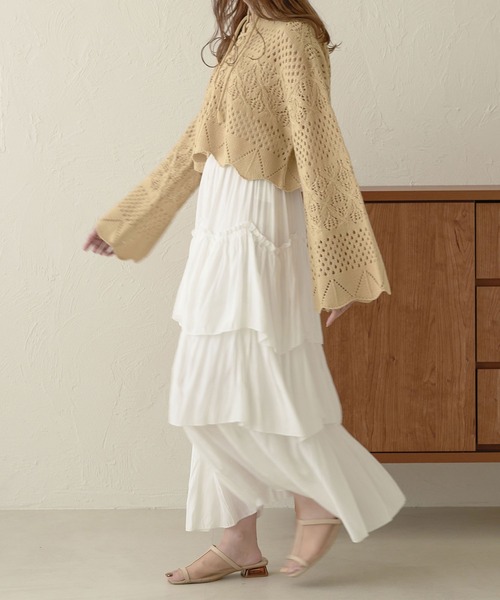 Ambre Neige(アンブルネージュ)の「レースアップ透かしニット/【WEB/EC限定商品】(ニット/セーター・レディース・アイボリー/ベージュ/ダークブラウン/ピンク・FREE)」の20枚目の写真