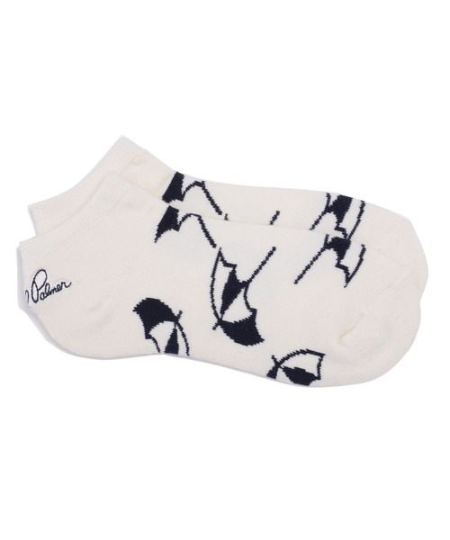 Arnold Palmer（アーノルドパーマー）の「アンブレラ ロゴ スニーカーソックス（ソックス/靴下・レディース・ネイビー/オフホワイト・25-27CM/23-25cm）」の3枚目の写真