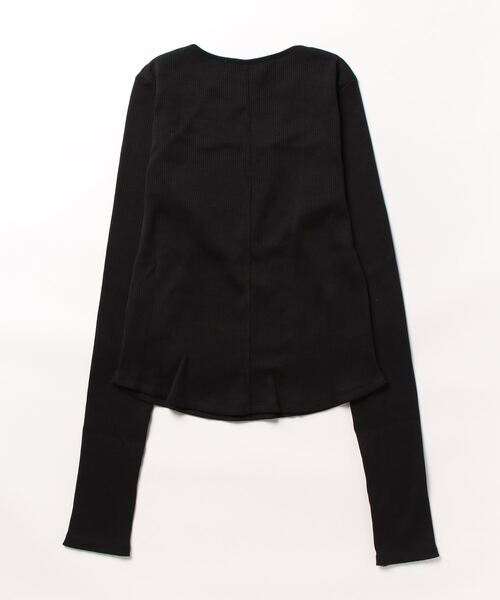 PUBLIC TOKYO（パブリックトウキョウ）の「ラリエットチェーンリブトップ（Tシャツ/カットソー・レディース・ダークグレー/アイボリー/ブラック・FREE）」の9枚目の写真