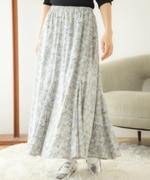 レトロフラワープリントスカート