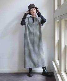 LOWRYS FARM | フレアＴシャツ&Ｖアキワンピース  973242(ワンピース)