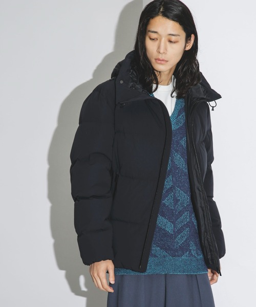 NANO universe（ナノユニバース）の「「西川ダウン(R)」スポーティーフードダウン（ダウンジャケット/コート・メンズ・ネイビー/ブラック/チャコール・M/L/S）」の5枚目の写真