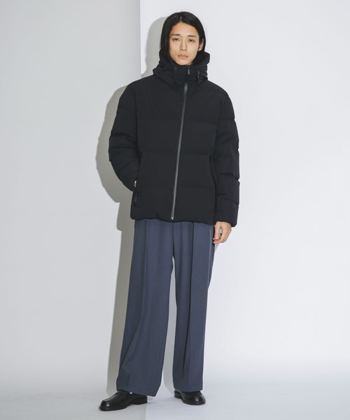 NANO universe（ナノユニバース）の「「西川ダウン(R)」スポーティーフードダウン（ダウンジャケット/コート・メンズ・ネイビー/ブラック/チャコール・M/L/S）」の10枚目の写真