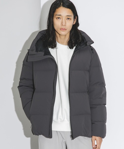 NANO universe（ナノユニバース）の「「西川ダウン(R)」スポーティーフードダウン（ダウンジャケット/コート・メンズ・ネイビー/ブラック/チャコール・M/L/S）」の11枚目の写真