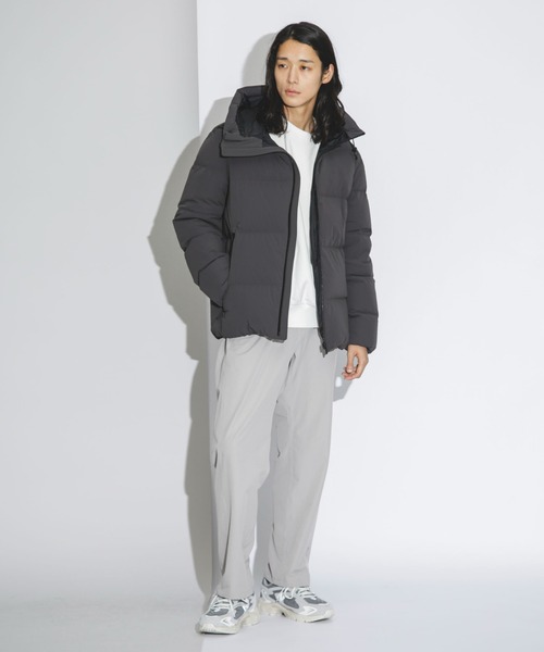 NANO universe（ナノユニバース）の「「西川ダウン(R)」スポーティーフードダウン（ダウンジャケット/コート・メンズ・ネイビー/ブラック/チャコール・M/L/S）」の16枚目の写真