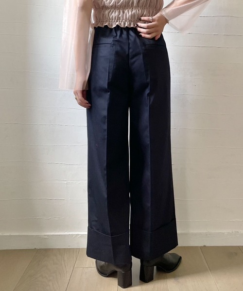 LOWRYS FARM(ローリーズファーム)の「ロールアップワイドパンツ 975284(チノパンツ・レディース・ベージュ/ネイビー・FREE)」の9枚目の写真