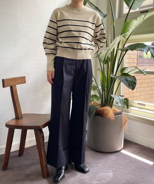 LOWRYS FARM(ローリーズファーム)の「ロールアップワイドパンツ 975284(チノパンツ・レディース・ベージュ/ネイビー・FREE)」の10枚目の写真