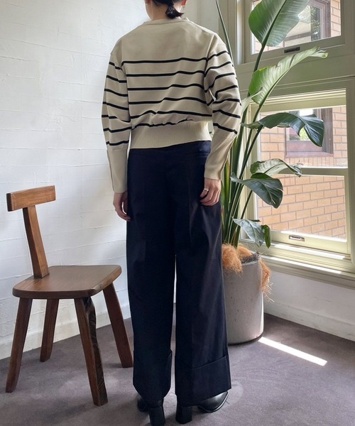 LOWRYS FARM(ローリーズファーム)の「ロールアップワイドパンツ 975284(チノパンツ・レディース・ベージュ/ネイビー・FREE)」の13枚目の写真