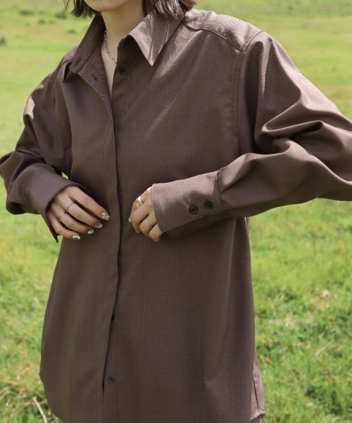 オーバーサイズ比翼シャツ / original oversize front fly shirt