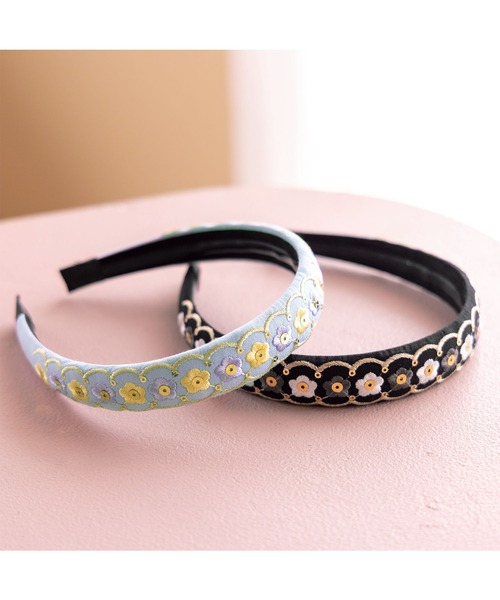 MARY QUANT（マリークワント）の「デイジーリボンテープ カチューシャ（カチューシャ・レディース・ブラック/ライトブルー・FREE）」の5枚目の写真