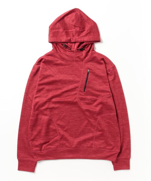 TULTEX（タルテックス）の「TULTEX/タルテックス 吸汗速乾 UVプロテクション カラー配色ジップ テックパーカー フーディー（パーカー・メンズ・グレー/レッド/チャコール/ネイビー・M/L/LL/3L）」の7枚目の写真