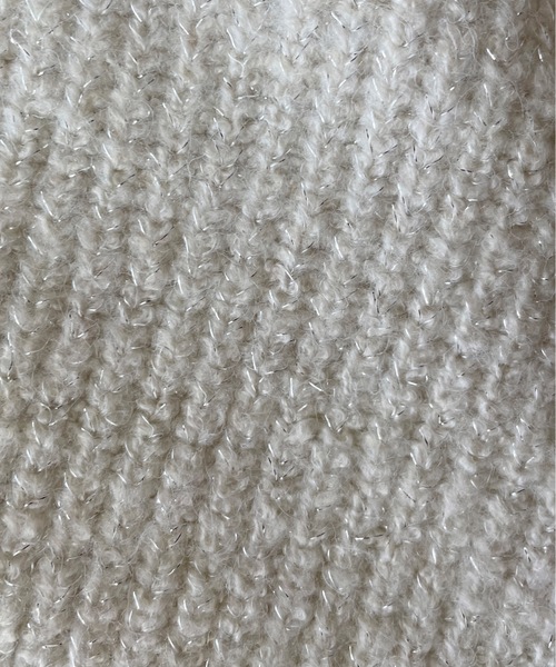 NOMAE（ノーマエ）の「ラメメランジあぜニットワンピース（ワンピース・レディース・パープル/ダークブルー/グレー/アイボリー・FREE）」の9枚目の写真