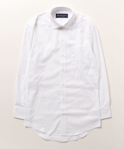 TOKYO SHIRTS（トウキョウシャツ）の「形態安定ノーアイロン ワイド 長袖ビジネスワイシャツ（ビジネスシャツ・メンズ・ホワイト・首回り37cm-裄丈80cm/首回り43cm-裄丈86cm/首回り41cm-裄丈86cm/首回り43cm-裄丈82cm/首回り41cm-裄丈82cm/首回り39cm-裄丈84cm/首回り42cm-裄丈86cm/首回り39cm-裄丈80cm/首回り42cm-裄丈82cm/首回り37cm-裄丈84cm）」の5枚目の写真