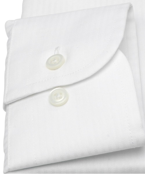 TOKYO SHIRTS（トウキョウシャツ）の「形態安定ノーアイロン ワイド 長袖ビジネスワイシャツ（ビジネスシャツ・メンズ・ホワイト・首回り37cm-裄丈80cm/首回り43cm-裄丈86cm/首回り41cm-裄丈86cm/首回り43cm-裄丈82cm/首回り41cm-裄丈82cm/首回り39cm-裄丈84cm/首回り42cm-裄丈86cm/首回り39cm-裄丈80cm/首回り42cm-裄丈82cm/首回り37cm-裄丈84cm）」の3枚目の写真