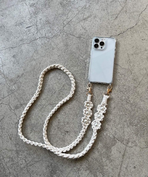Me%（ミィパーセント）の「オハナアミモバイルストラップ 982871（スマホグッズ・レディース・ベージュ/ブラック/アイボリー・FREE）」の22枚目の写真