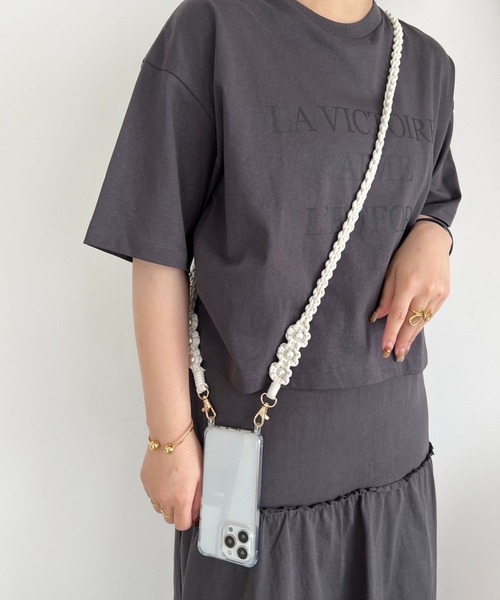 Me%（ミィパーセント）の「オハナアミモバイルストラップ 982871（スマホグッズ・レディース・ベージュ/ブラック/アイボリー・FREE）」の9枚目の写真