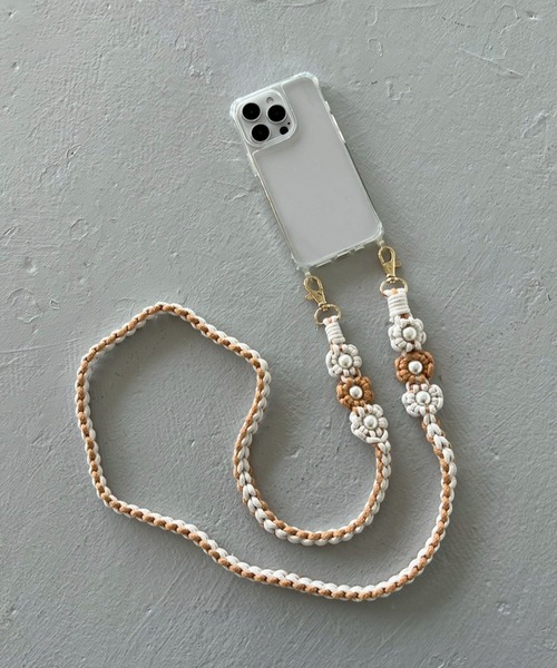 Me%（ミィパーセント）の「オハナアミモバイルストラップ 982871（スマホグッズ・レディース・ベージュ/ブラック/アイボリー・FREE）」の16枚目の写真