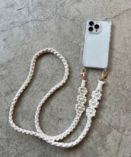 Me%（ミィパーセント）の「オハナアミモバイルストラップ 982871（スマホグッズ・レディース・ベージュ/ブラック/アイボリー・FREE）」の19枚目の写真