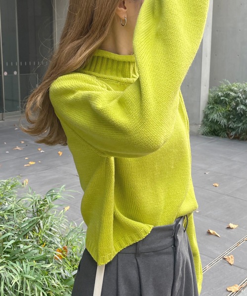 ダニエラグレジス ハイネックセーター イエロー 丈短 オーバーサイズ ダニエラグレジス ハイネックセーター イエロー 丈短 オーバーサイズ