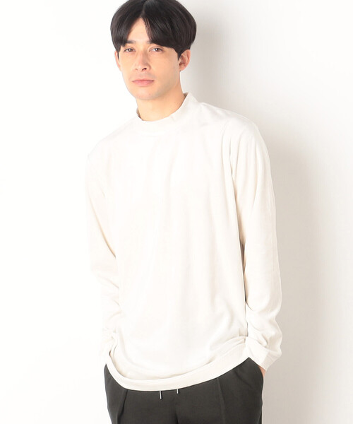 COMME CA ISM(コムサイズム)の「ベロアジャージ ハイネックTシャツ(Tシャツ/カットソー・メンズ・チャコール/ブラック/ボルドー/ホワイト・L/M)」の7枚目の写真