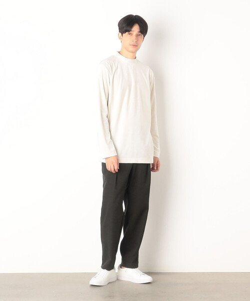 COMME CA ISM(コムサイズム)の「ベロアジャージ ハイネックTシャツ(Tシャツ/カットソー・メンズ・チャコール/ブラック/ボルドー/ホワイト・L/M)」の9枚目の写真