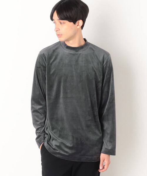 COMME CA ISM(コムサイズム)の「ベロアジャージ ハイネックTシャツ(Tシャツ/カットソー・メンズ・チャコール/ブラック/ボルドー/ホワイト・L/M)」の16枚目の写真