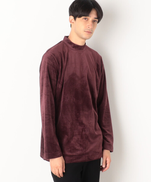 COMME CA ISM(コムサイズム)の「ベロアジャージ ハイネックTシャツ(Tシャツ/カットソー・メンズ・チャコール/ブラック/ボルドー/ホワイト・L/M)」の20枚目の写真