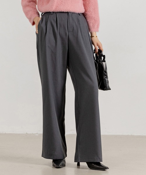 DAY CLOSET（デイ クローゼット）の「レディース ゆるシルエットハイウエストワイドパンツ（その他パンツ・レディース・ダークグレー/ベージュ/ブラック・M/L/S）」の14枚目の写真