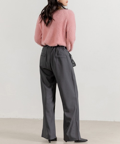 DAY CLOSET（デイ クローゼット）の「レディース ゆるシルエットハイウエストワイドパンツ（その他パンツ・レディース・ダークグレー/ベージュ/ブラック・M/L/S）」の21枚目の写真