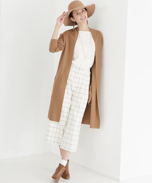 green label relaxing（グリーンレーベルリラクシング）の「KF HandWash FLC SUPER ロングカーディガン◆（カーディガン/ボレロ・レディース・グレー/ブラウン/ネイビー/ライトグレー/ダークグレー/ロイヤルブルー・FREE）」の7枚目の写真