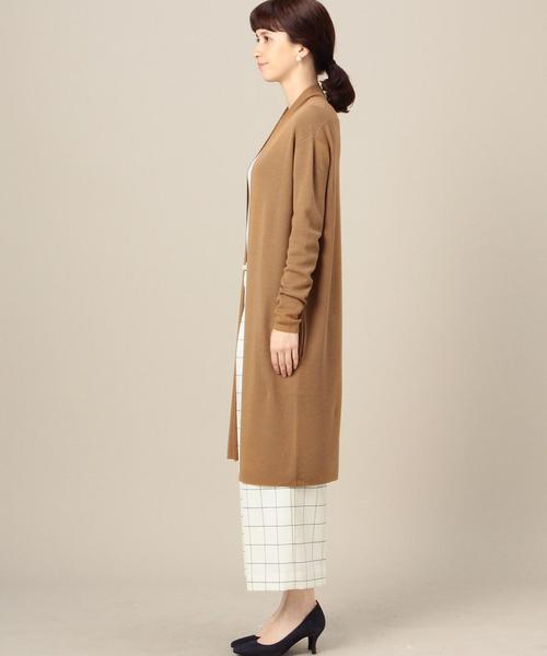 green label relaxing（グリーンレーベルリラクシング）の「KF HandWash FLC SUPER ロングカーディガン◆（カーディガン/ボレロ・レディース・グレー/ブラウン/ネイビー/ライトグレー/ダークグレー/ロイヤルブルー・FREE）」の9枚目の写真