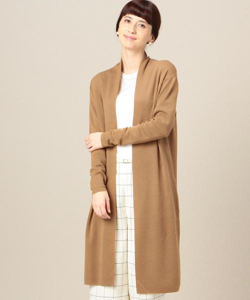 green label relaxing（グリーンレーベルリラクシング）の「KF HandWash FLC SUPER ロングカーディガン◆（カーディガン/ボレロ・レディース・グレー/ブラウン/ネイビー/ライトグレー/ダークグレー/ロイヤルブルー・FREE）」の10枚目の写真