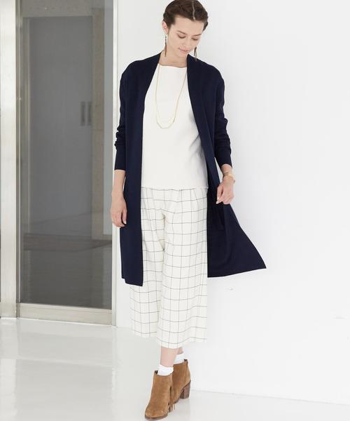 green label relaxing（グリーンレーベルリラクシング）の「KF HandWash FLC SUPER ロングカーディガン◆（カーディガン/ボレロ・レディース・グレー/ブラウン/ネイビー/ライトグレー/ダークグレー/ロイヤルブルー・FREE）」の15枚目の写真